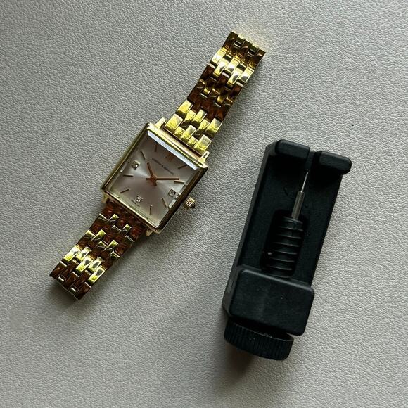 stainless steel gold tone larsson + jennings boyfriend elevate watch